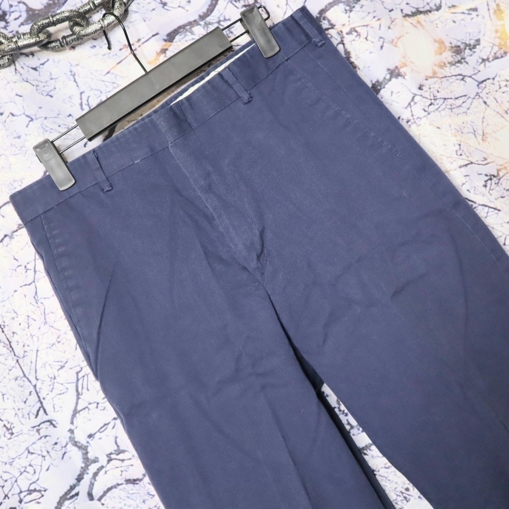 NAVY FLAT FRONT PANTS 32x34 Knightsbridge Dress Utility Work Twill